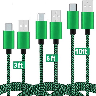 USB Type C Cable Date Sync 2.4A Fast Charging Nylon Braided Wire Charger Cable