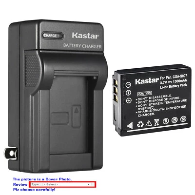Kastar Battery Wall Charger for Panasonic CGA-S007 & Panasonic LUMIX DMC-TZ3