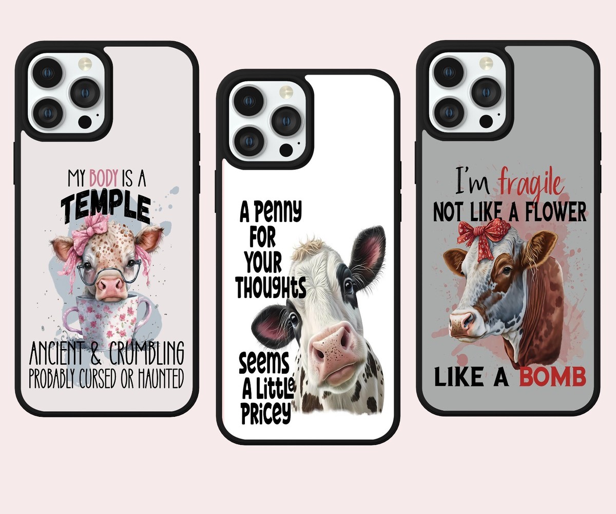 Highland Cow Funny Quote Cute Gift Phone Case Cover for iPhone Samsung Pixel