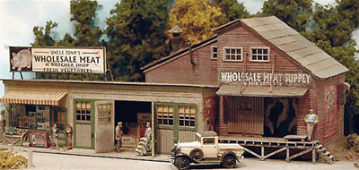 BAR MILLS BUILDINGS 112 HO Scale Four Fingered Tony's Meats Wood Kit FREE SHIP
