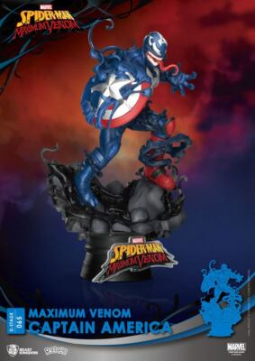 Beast Kingdom D-Stage Marvel Comics Maximum Captain America Venom PVC Diorama !