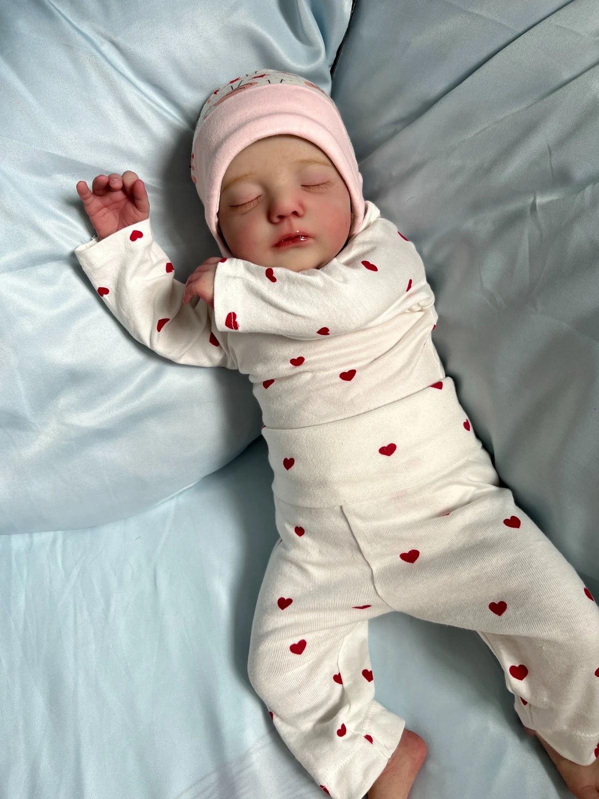 Artist 19In Painted Reborn Doll Soft Finished Cloth Body Newborn Alessia Gifts
