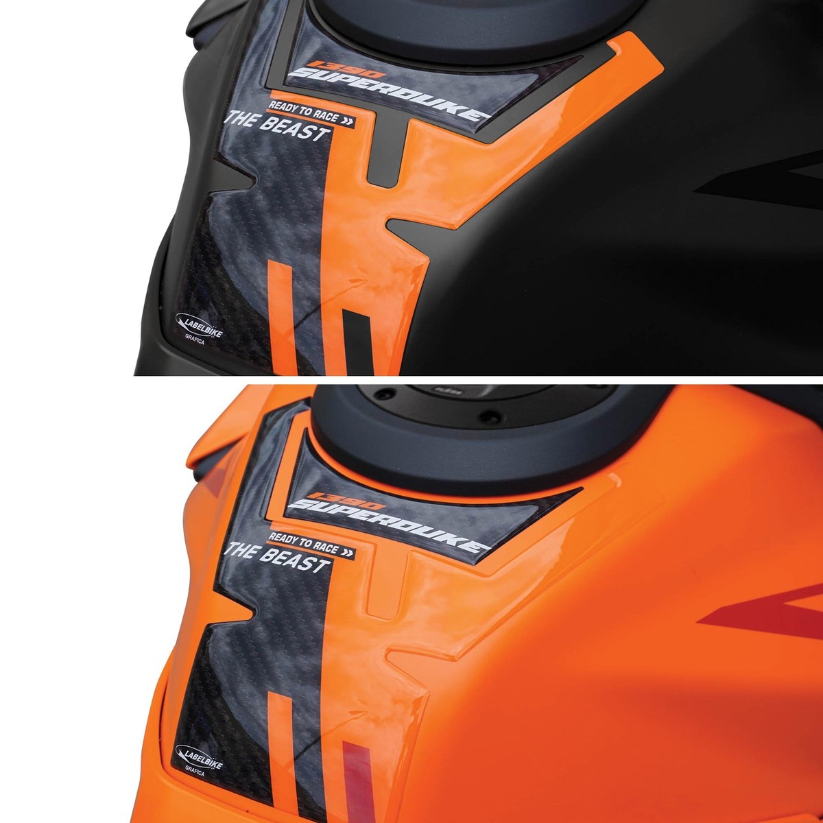 Adesivi resina Gel 3D battitacco moto compatibili con KTM 890 Duke GP 2022-23