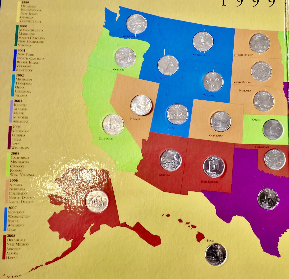 1999-2008 Complete! Set! STATE QUARTERS COLLECTION 50 Coins