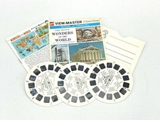 Vintage Viewmaster "The Seven Wonders of the World" 3-Disc Set with Manual B901