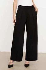 VELVET By Graham & Spencer Leona Wide Leg Ponti Pant Black S $229 F9