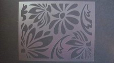 STENCIL Large Lotus Background Airbrush Mylar Durable Reusable 340 Made in USA
