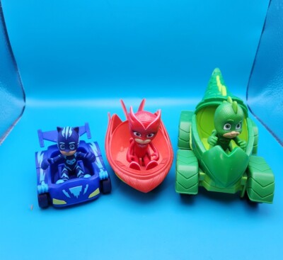 Disney, PJ Masks Toy Figures Vehicles Lot lizard owl cat