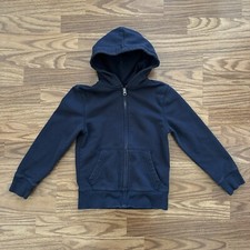 The Children  s Place Boys Small 5/6 Full Zip Hoodie Hooded Sweatshirt Navy Blue