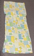 Fitted Crib Sheet  Pillowcase 1980's Pastel Elephant  Mouse Cotton USA Kendall