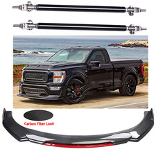 Front Bumper Splitter Spoiler Carbon Fiber Strut Rods For Ford F150 F-150 Front Bumper Splitter Spoiler Carbon Fiber Strut Rods For Ford F150 F-150
