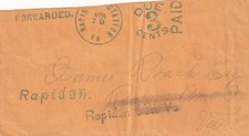 1865/66 Rapid Ann Station Busta inoltrata a James Roach, Esq. fwd a Rapidan