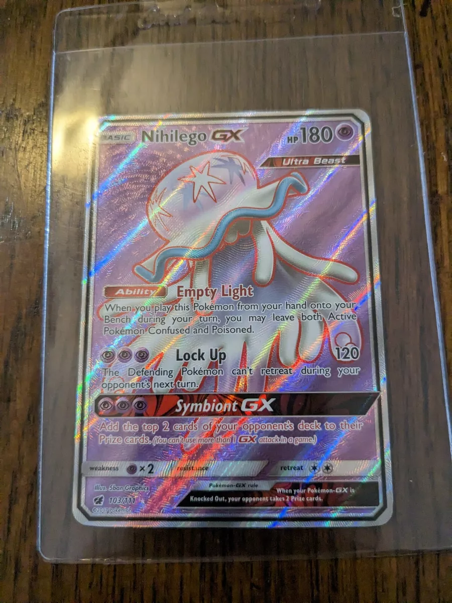 Nihilego GX FULL ART 103/111 Crimson Invasion Ultra Rare Pokemon