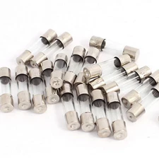 25Pcs 250V 0.5A F0.5AL Quick Blow Fuse Glass Tube Fuses 5 x 20mm 500mA