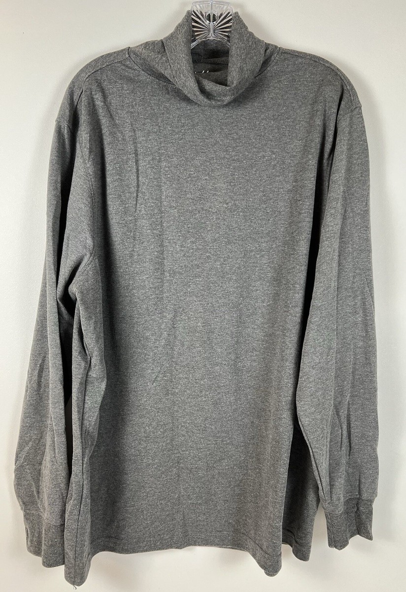 Men's North Hudson Gray Long Sleeve Turtleneck Shirt XL