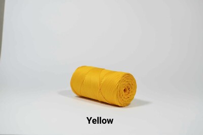 Geflochtene POLYESTER Kordel 4mm GELB MAKRAMEE Schnur Seil Basteln DIY L&L nicht gewachst