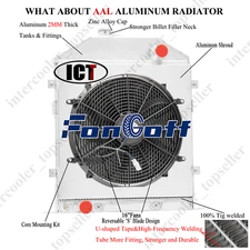 3-Row Radiator Shroud Fan For 1942-1948 Ford Deluxe Super Deluxe 3.6L-3.9L V8 US
