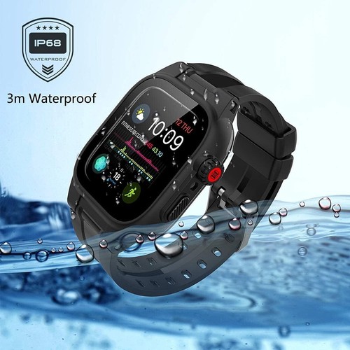 Waterproof Band Strap with case For Apple Watch Series 4/5/6/7/8/9 SE 2 44 45mm - Picture 9 of 10