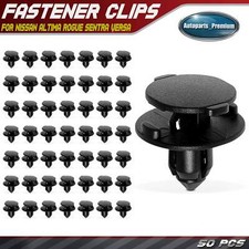 50pcs 8mm Nylon Retainer Clips Fastener Push-type For Nissan Altima Rogue Sentra