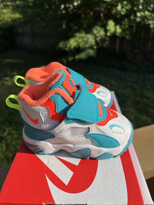 Nike Speed Turf Toddler Size 5C Miami Dolphins Aqua Blue Orange Dan Marino 