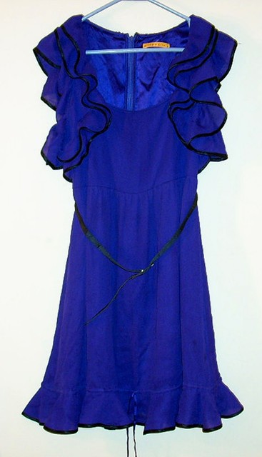 dark purple silk dress
