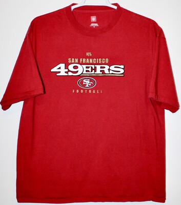 NFL San Francisco 49ers Football Red Men's Short Sleeve T-Shirt Size XL VGC