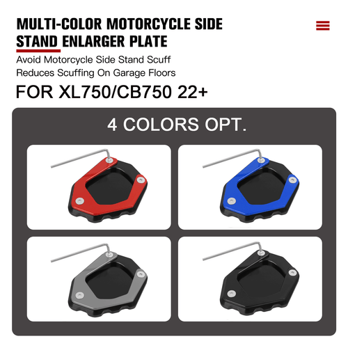 For Honda XL750 CB750 2022-2024 2023 CNC Kickstand Extension Foot Side Stand Pad - Picture 2 of 9