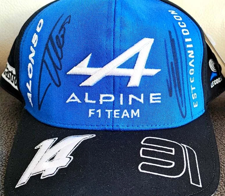 F1, FORMULA 1 ALPINE FERNANDO ALONSO & OCON SIGNED ISSUE TEAM CAP 2021  - Image 3 of 4