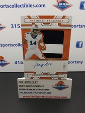 2022 PANINI NATIONAL TREASURES COLLEGIATE MALIK WILLIS RC PATCH AUTO GOLD 8/10