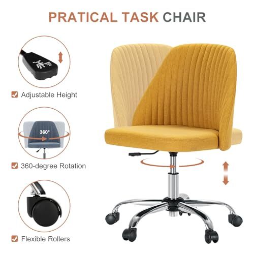 MCQ Office Desk Chair, Modern Cute Rolling Vanity Swivel Task Chairs