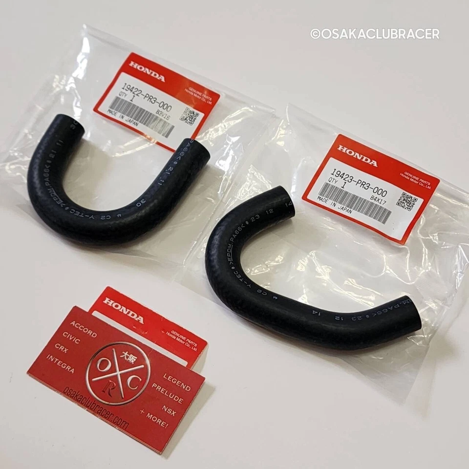Genuine OEM Acura Integra 92-93 94-95 GS-R 97-01 Type R Oil Cooler Hose Set NEW - Image 3 of 4