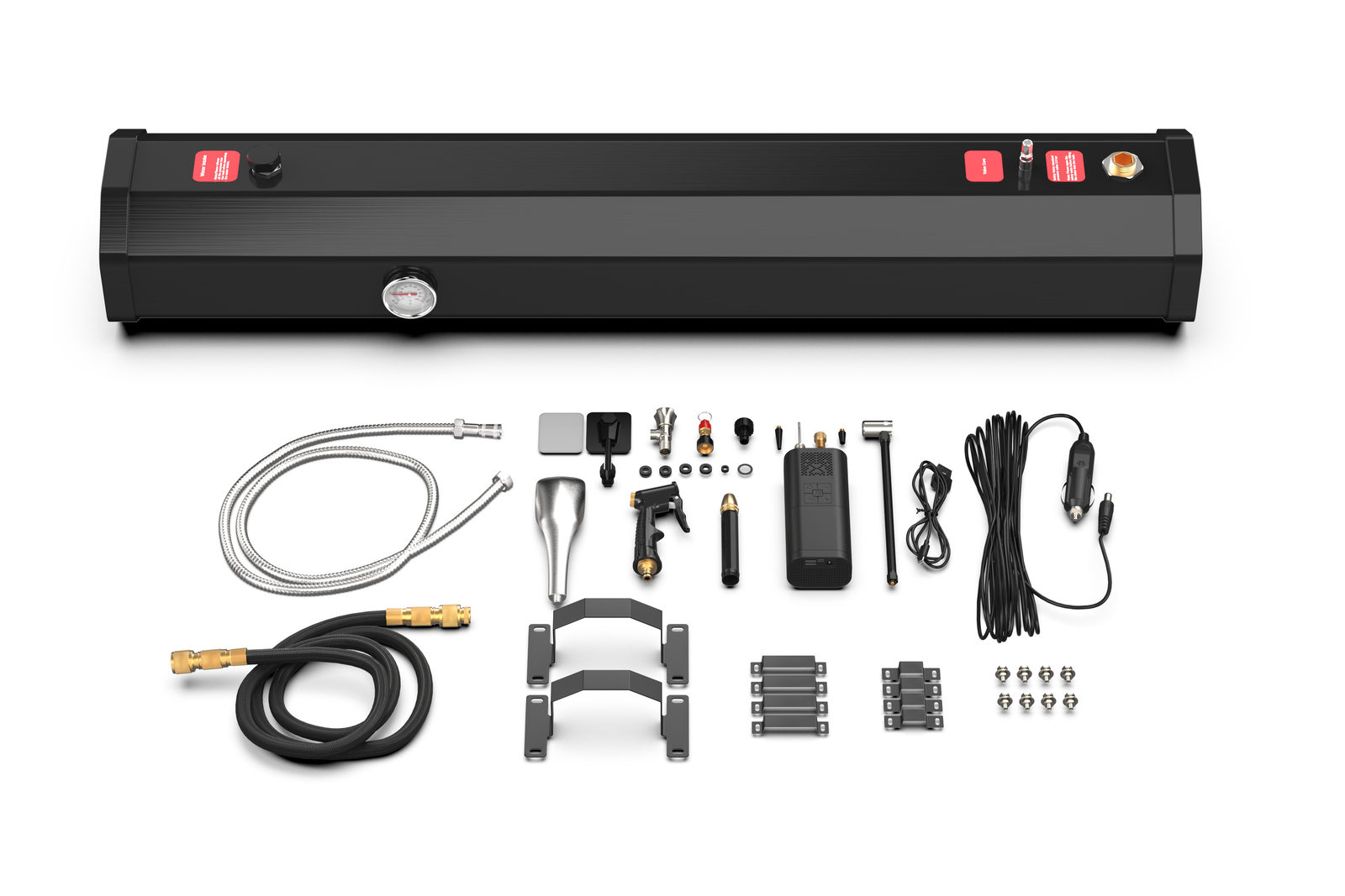 8 Gallon PVC Water Tank Road Camping Shower 30L For Pick-up Truck W/ Temperature