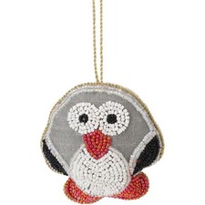 Christmas Tree Beaded Animal Bauble | Christmas Tree Hanging Ornament - 10cm