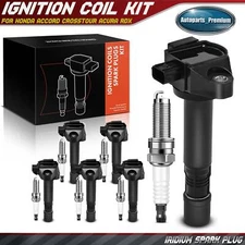 6x Ignition Coil & IRIDIUM Spark Plug Kits for Honda Accord Crosstour Acura RDX
