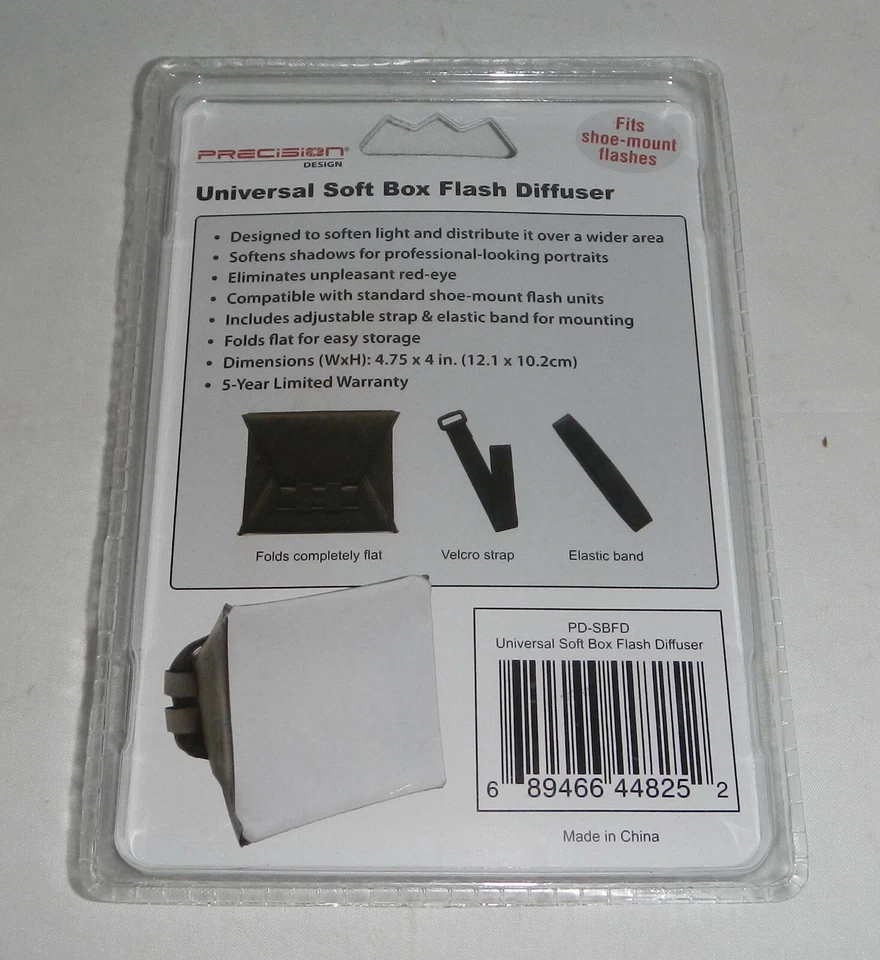 Precision Designs Camera Universal Soft Box Flash Diffuser Shoe Mount PD-SBFD - Image 2 of 2