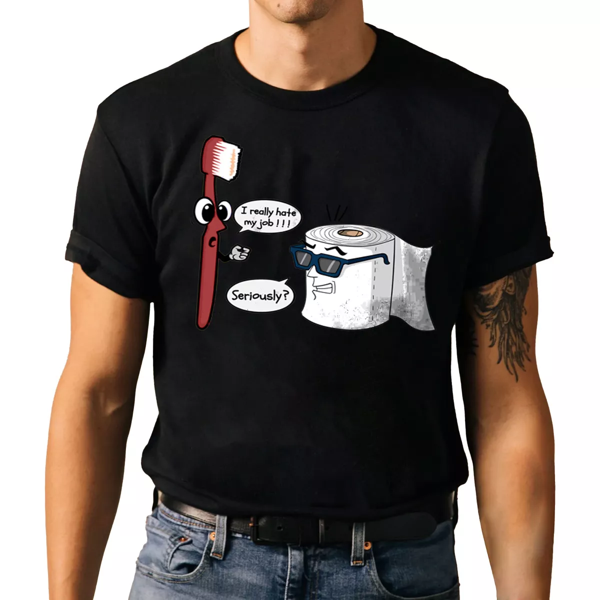 I Really Hate My Job Funny Sarcastic T shirt Humorous Funny Saying Graphic Tee