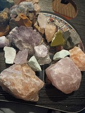  Random Crystals Lot, Assorted Mixed Gemstones, Bulk Rough Stones 1-2 or 3 Lbs