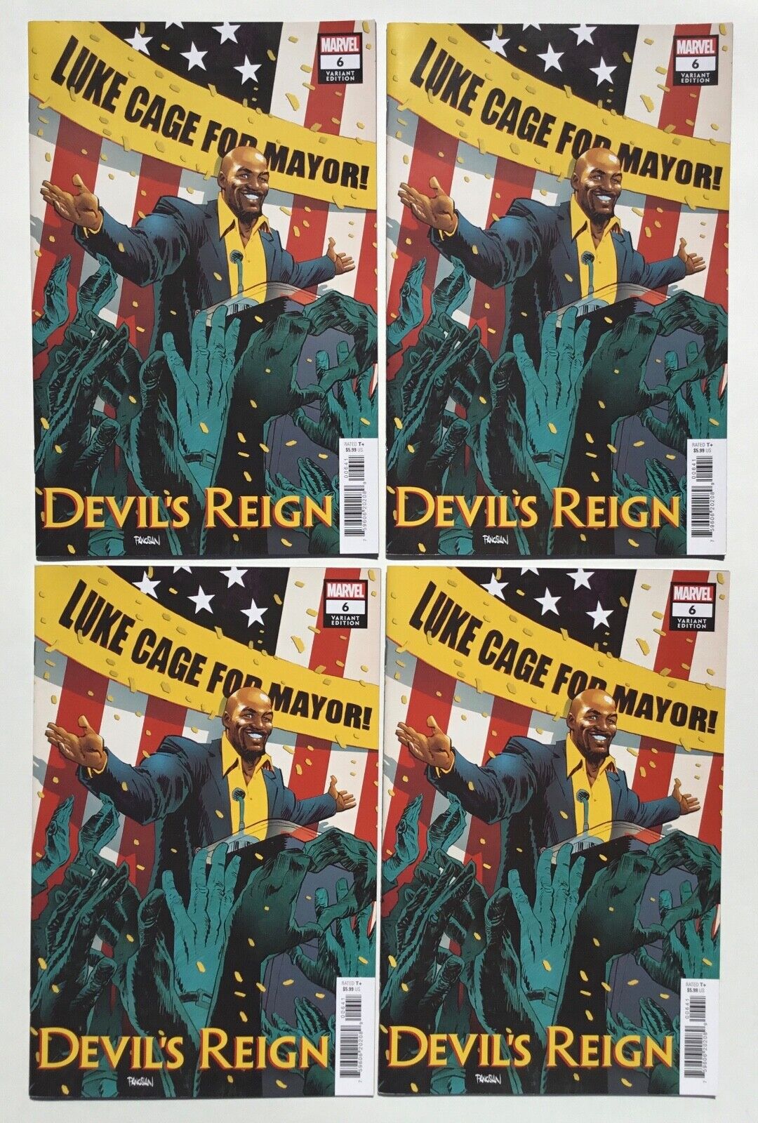 DEVIL’S REIGN # 6 VARIANT Marvel 4 Comic Book Luke Cage  LOT Brand New