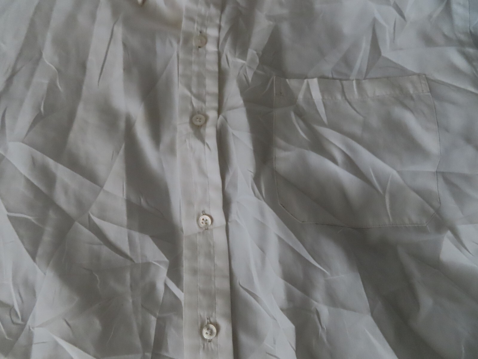 Camicia vintage Henry Poole CO Cotone Bottone Frontale Bianco Polsino Fila (senza taglia)