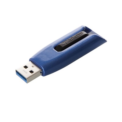 Verbatim Americas Llc 49807 Store 'N' Go V3 Max Usb Flash Drive 64Gb 3.0 Blue