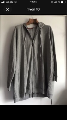 Marina Rinaldi Sport Damen Jacke Hoodie Neu Gr XXL Grau Muster Cotton Mix