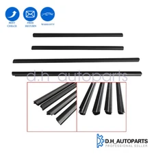 Fits For 2009-2013 Honda Fit Jazz 4pcs Door Belt Weather Strip Molding Seal New