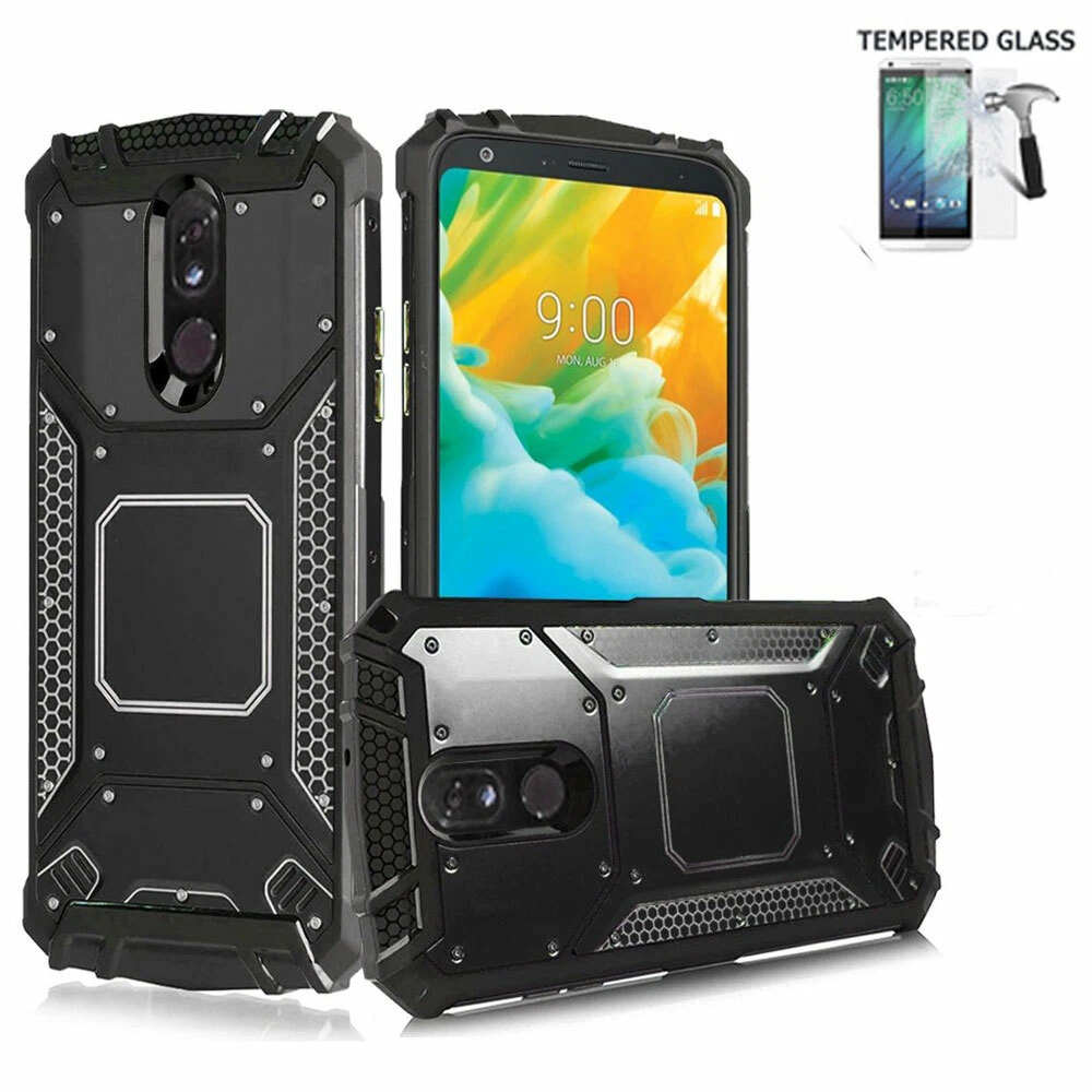 Phone Case For LG Aristo 4+ plus/ Escape Plus Heavy Duty Shock Proof Metal Cover
