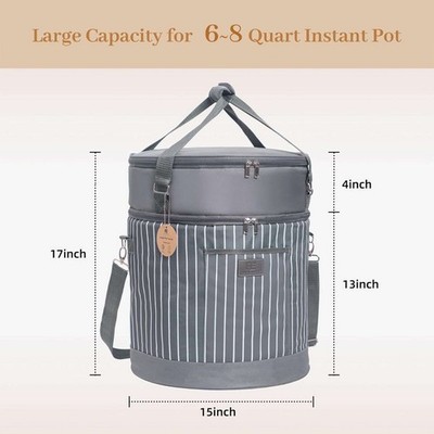 Fun Elements 8 Qt Instant Pot Double Layer Carrier Bag