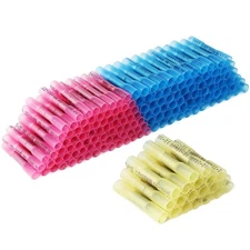 300-100 Heat Shrink Butt Crimp Wire Terminals 22-10AWG Waterproof Connector LOT