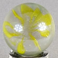 Vintage Imported Iridescent 8 Vein Hybrid Cat's Eye .62 Inches