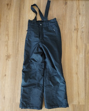 Skihose 134/ 140 Schneehose Winterhose schwarz TCM Latzhose Reflektoren