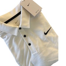 Nike Mens Dri-FIT Short Sleeve Polo Shirt White CT4581-100 Size M NEW