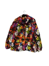 UBU Womens Jacket Size M Multicolor Floral Abstract Full Zip Lightweight 17107P