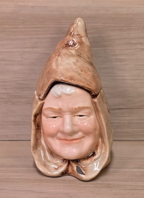 Vintage German Tobacco Jar Majolica Monk Bernard Block